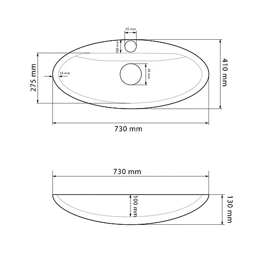 Умивальник VBI Cesena white накладний VBI-015501, Білий - фото 2