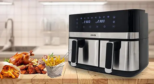 Аэрофритюрница двухкамерная DMS HF-10E Duo 2800 Вт 6/4 л - фото 4