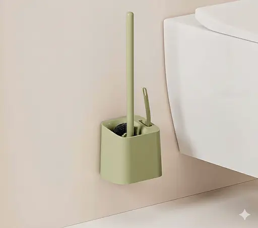 Йоржик для унитаза Uforu DB2436 с двумя щетками Зеленый  - фото 1