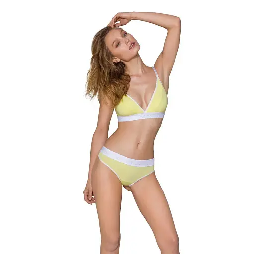 Спортивные трусики-стринги Passion PS007 Panties yellow L - фото 2