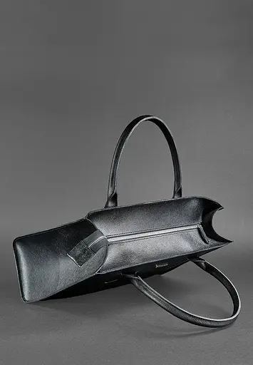 Шкіряна жіноча сумка Шоппер чорна Blackwood - фото 4