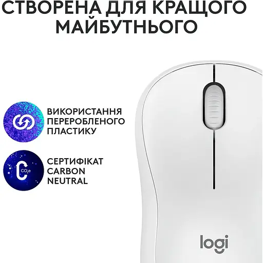 Мышь Logitech M240 Silent Bluetooth Off White (6878947) - фото 8