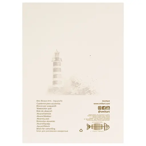 Блокнот для акварелі PRO CREATE Torchon 20х28см 250г/м2 10л білий папір SM-LT Art - фото 2