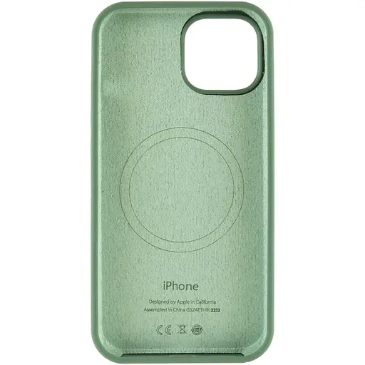 Чохол Epik Silicone Case Full Protective AA with MagSafe для Apple iPhone 15, 6.1 Зелений/Pine green - фото 3