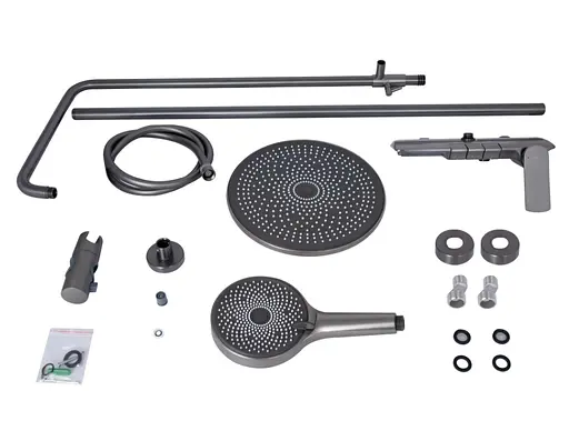 Душевая система универсальная Qtap Slavonice Gunmetal Black PVD с изливом QTSLA111GMB45905 - фото 10