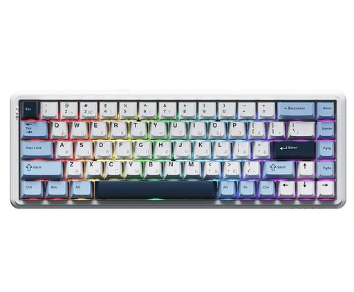Клавиатура игровая механическая Ajazz AK-680-MAX Magnetic Switch RGB USB White - фото 1