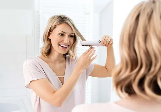 Выпрямитель Beurer беспроводной, mini-USB, 25 Вт, 3 температурных режима, >200 °C, зарядка за 20 мин, керамика, турмалин, розовый - фото 2