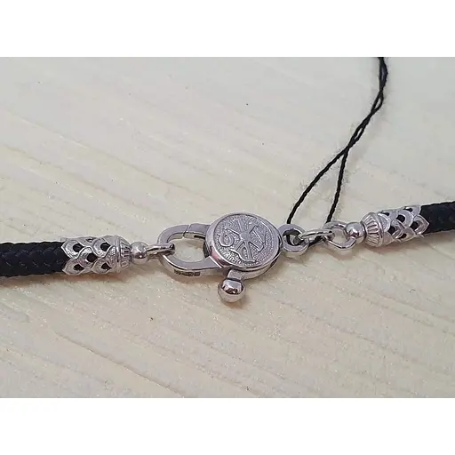 Ювелірний шнурок Харківська ювелірна фабрика з текстилю з срібними вставками. 55241-Р 50 65 - фото 3