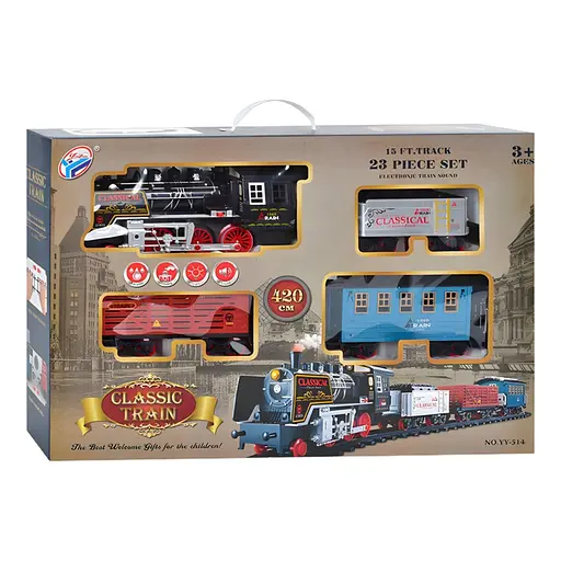 Детская железная дорога BabyToys Classic Train со звуком и светом (YY-514)