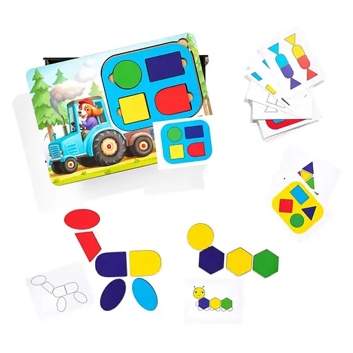 Дитячий пазл-сортер Трактор (ПСД195) PSD195 танграм - фото 4