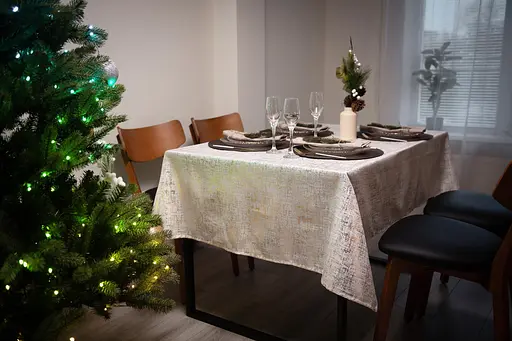 Скатерть Ardesto Shine 140х180см, 100% полиэстер, золотистый (ART08SG) - фото 9