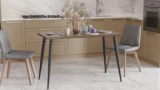 Кухонний стіл Марсель 50 Ferrum-decor 75x120x70 Чорний метал ДСП Дуб Сонома Трюфель 32 мм (FRD-106707)