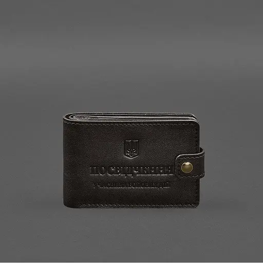 Кожаная обложка-портмоне для удостоверения участника боевых действий (УБД) Темно-коричневая - фото 7