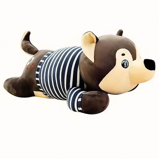 Подушка-игрушка 3в1 Хаски матрос с пледом 110*150см коричневый ТМ COLORFUL HOME 520-3BR - фото 2