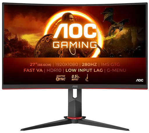 Монiтор 27" AOC C27G2Z3/BK Black/Red