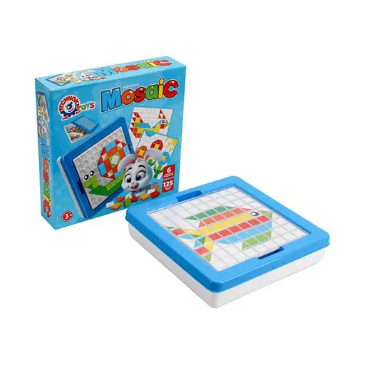 Дитячий розвиваючий набір "Мозаїка" ТехноК 2215TXK 125 фішок, 6 шаблонів - фото 2