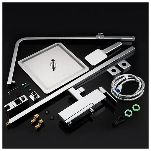 Душова система Gappo G2418, вилив - перемикач на лійку, хром - фото 7