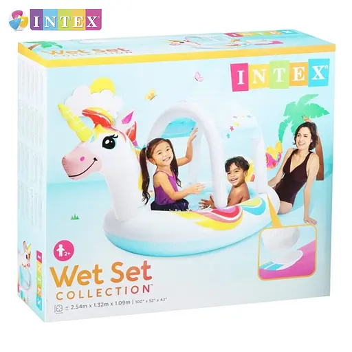 Басейн надувний дитячий Intex 58435 NP Unicorn Spray Pool 254x132x109 см об'єм 130 л від 2 років - фото 2