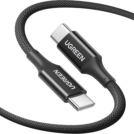 Кабель Ugreen USB-C to USB-C Silicone Fast Charging Cable черный 5A 2 м (15277) - фото 1