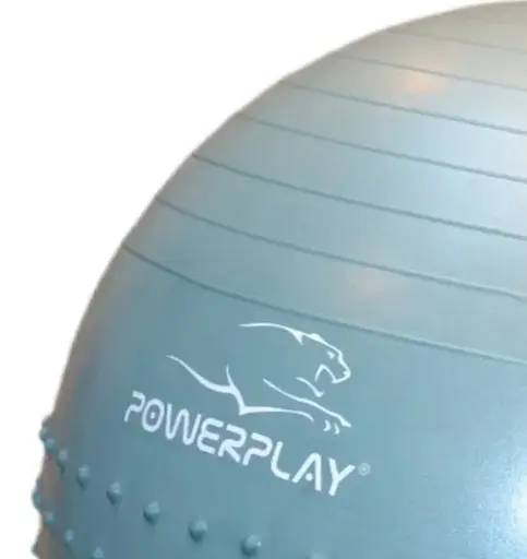 М'яч для фітнесу (фітбол) напівмасажний PowerPlay 4003 Ø65 cm Gymball Зелений + помпа (PP_4003_65_Green) - фото 4