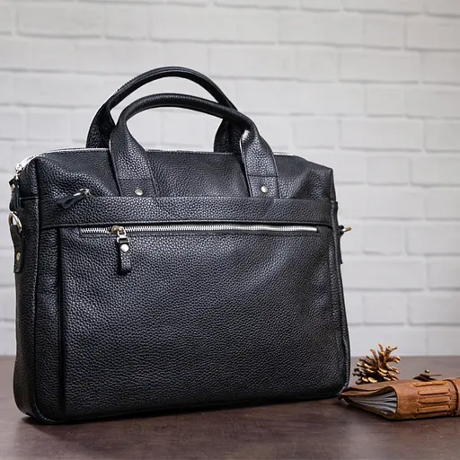 Чоловіча шкіряна сумка SHVIGEL 41х30х7-10 см sum0012576 - фото 7