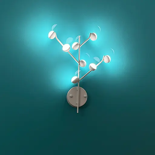 Настінне бра-молекула в білому корпусі Line F WSP 06/8 WH - фото 2