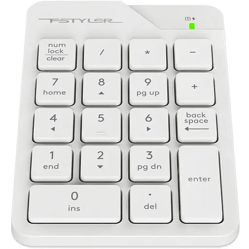 Клавіатура A4Tech Fstyler FGK21C Wireless White (Numpad) (FGK21C (White)) - фото 2