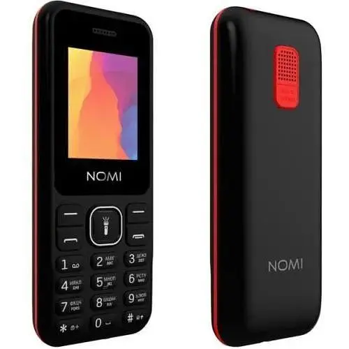 Мобильный телефон Nomi i1880 Red+черный, 2 Sim, 1.77" (128x160) TN, microSD, BT, MP3, Li-Ion 600mAh - фото 1