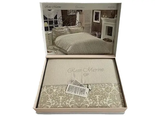 Постільна білизна Rose Marine Beige Сатин Преміум Maison D'or pbe0050979 - фото 1