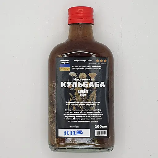 Настоянка на квітах кульбаби 200 мл - фото 1
