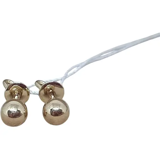 Золотые серьги-пуссеты Favoritum Шарики. 210115_5_Л