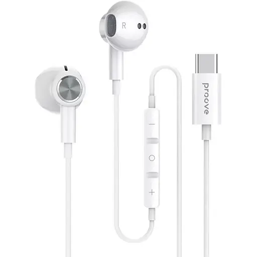 Наушники Proove проводные Echo Type-C коннектор белые - фото 1