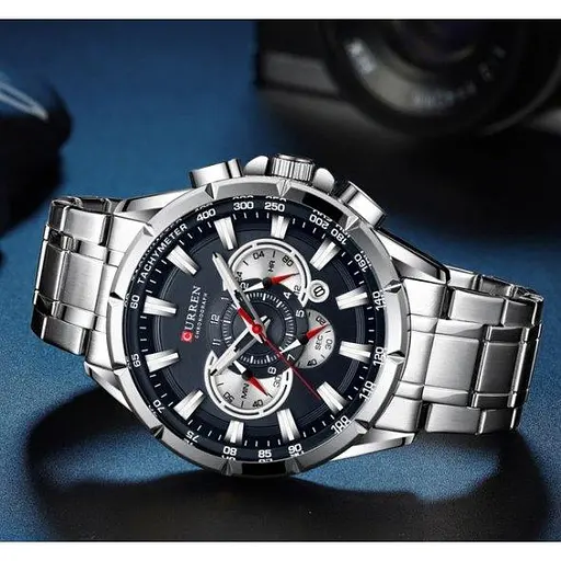 Водостійкий кварцовий годинник Curren Rodos silver - фото 5