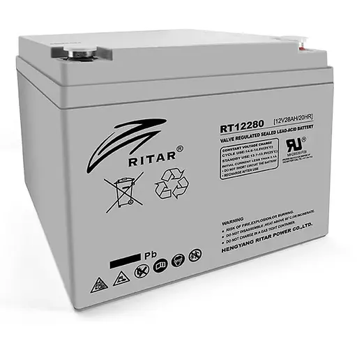 Акумуляторна батарея AGM RITAR RT12280, Gray Case, 12V 28Ah (166х178х125)