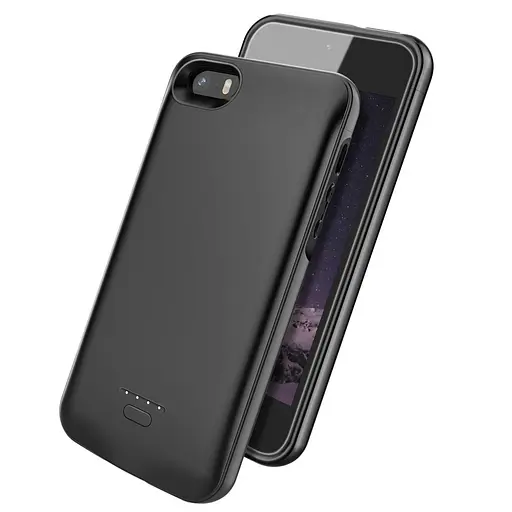 Чехол-аккумулятор XON PowerCase для iPhone 5/5S/SE 4000 mAh Черный (PCBS1105140B 1264) - фото 1