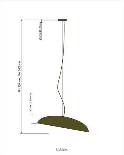 Підвісний стельовий світильник Babich Studio Mid Shaded Black (RAL 9005) - фото 5