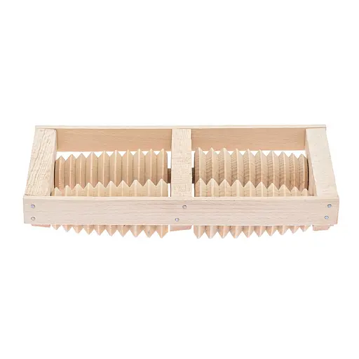 Масажер для стоп дерев'яний для профілактики плоскостопості та рефлекторного масажу на 4 ролики на дві ноги., Woodly 87033 - фото 7