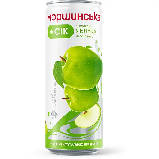 Напій негазований Моршинська зі смаком Яблука ал/б 0.33 л - фото 2