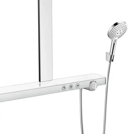 Душова система Hansgrohe Rainmaker Select Showerpipe 460 2jet з термостатом хром/білий 27109400, Хром - фото 5