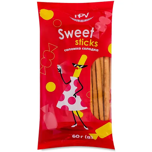 Соломка БКК Хрумтик сладкая 4.08 кг (68 х 0.06 кг)