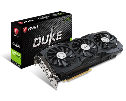 Видеокарта GeForce GTX 1080 Ti 11GB MSI Duke OC (GTX 1080 TI DUKE 11G OC) Б/У - фото 1