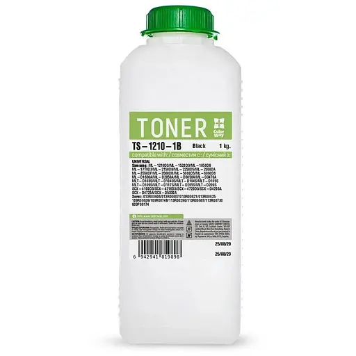 Тонер Samsung ML-1210/1250/1450, Lexmark E210, Xerox Phaser 3110, 1 кг, ColorWay (TS-1210-1B)