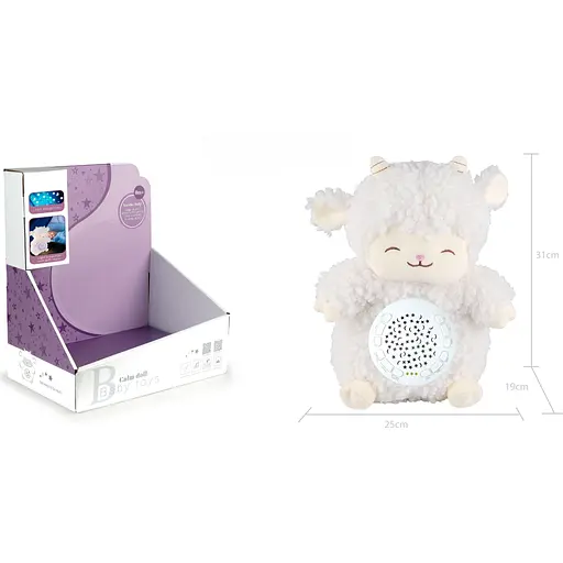 Іграшка музична  Funmuch плюшева Ягнятко з проектором (FM666-28) - фото 3