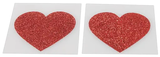 Наклейки для сосків Cottelli Accessoires Titty Sticker Heart червоний - фото 4
