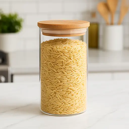 Банка стеклянная с крышкой для круп, макарон и прочего. Органайзер для круп [MD] - фото 2