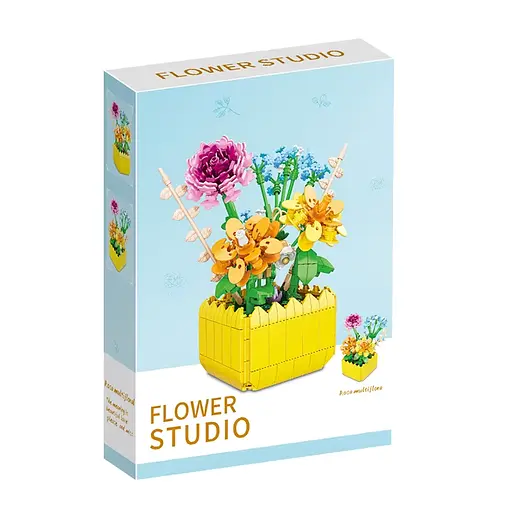 Конструктор Квіти в горщику, 9109A-9113A-9112A-9115A, від 548 деталей, (В асортименті) - фото 3