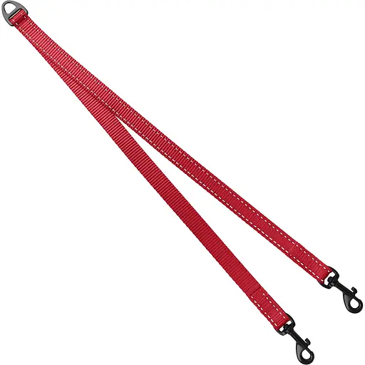 Поводок-спарка для собак рефлекторный Barksi Active (ширина 16 мм, длина 40 см) красный - фото 2