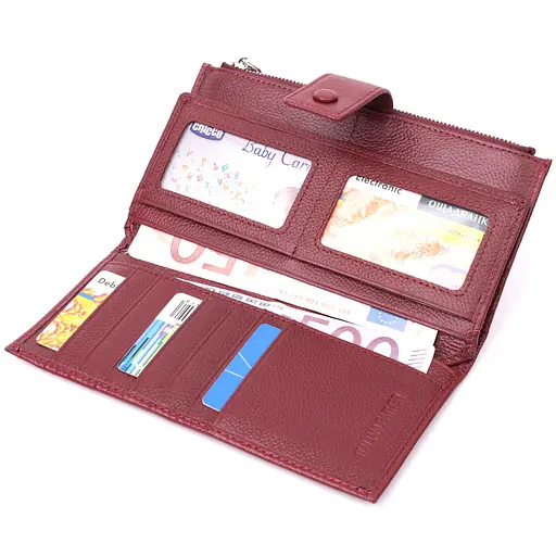 Кожаный женский кошелек ST Leather 9.5х19х2.5 см acs0028464 - фото 4