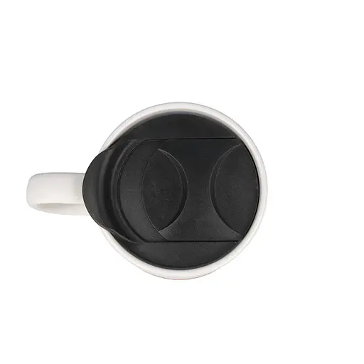 Керамічний кавовий кухоль OldBro Whiter White 400 мл з корковим дном і кришкою - фото 3