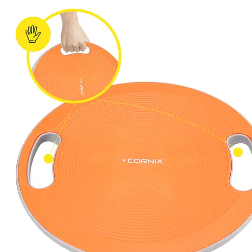 Балансировочная платформа Cornix круглая, пластиковая Orange/Grey XR-0444 - фото 4